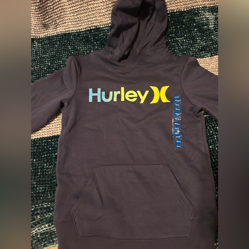 Blue Hurley Boys hoodie 10/12 new